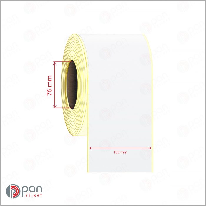 100 mm X 100 mt Şerit (Sürekli Form) Mat Barkod Etiketi