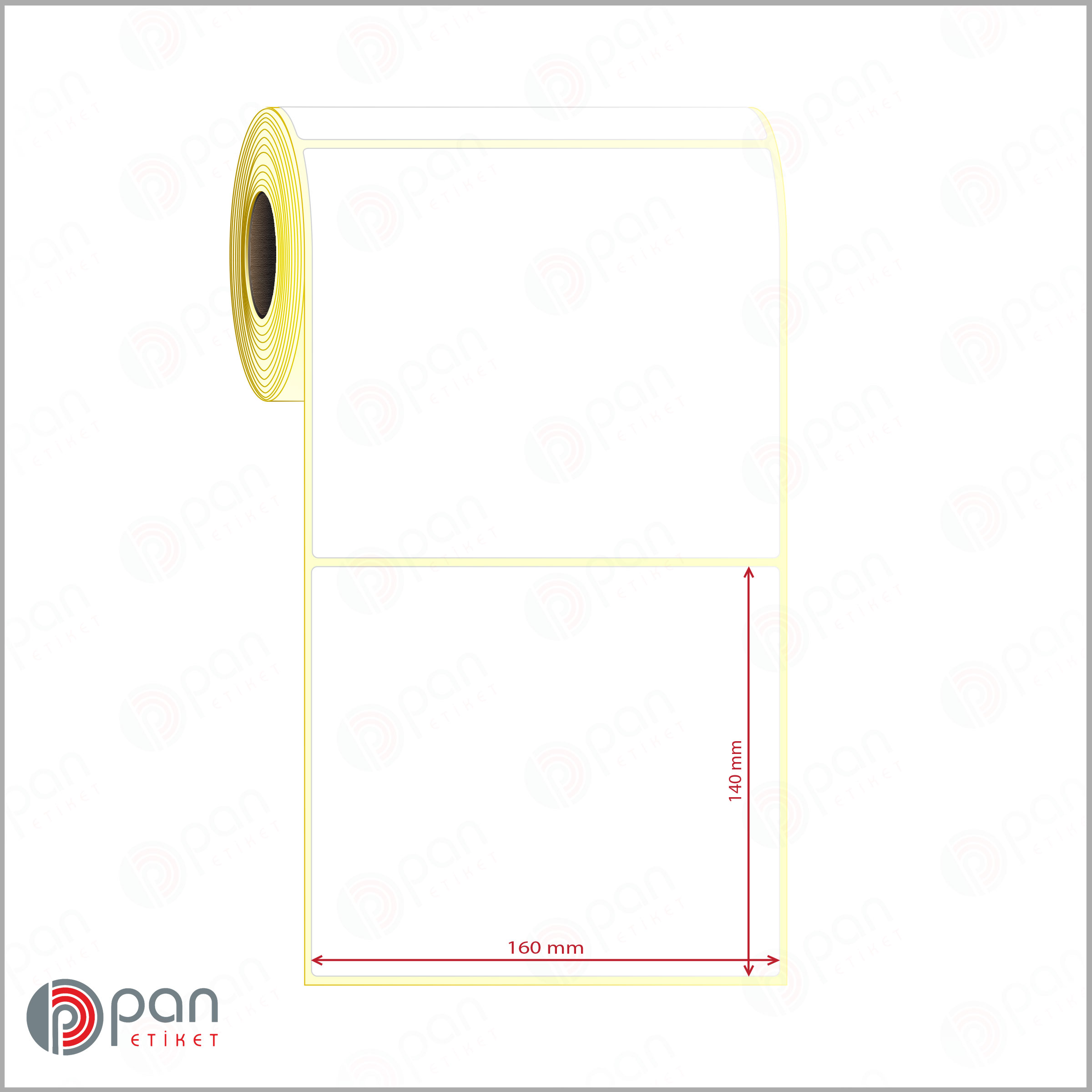 160x140 mm Rulo Yapışkanlı Etiket Fiyatı (Sarı Pergamin) 160x140 Etiket - Görsel 1