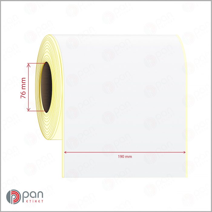 190 mm X 100 mt Şerit (Sürekli Form) Mat Barkod Etiketi