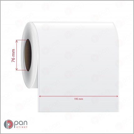 195 mm X 100 mt Şerit (Sürekli Form) Parlak PP / Kuşe Dufold (İnkjet) Epson Etiketi