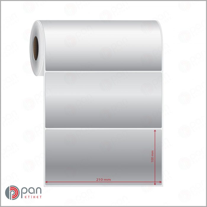 210x100 mm Silvermat Etiket (Demirbaş Etiketi)