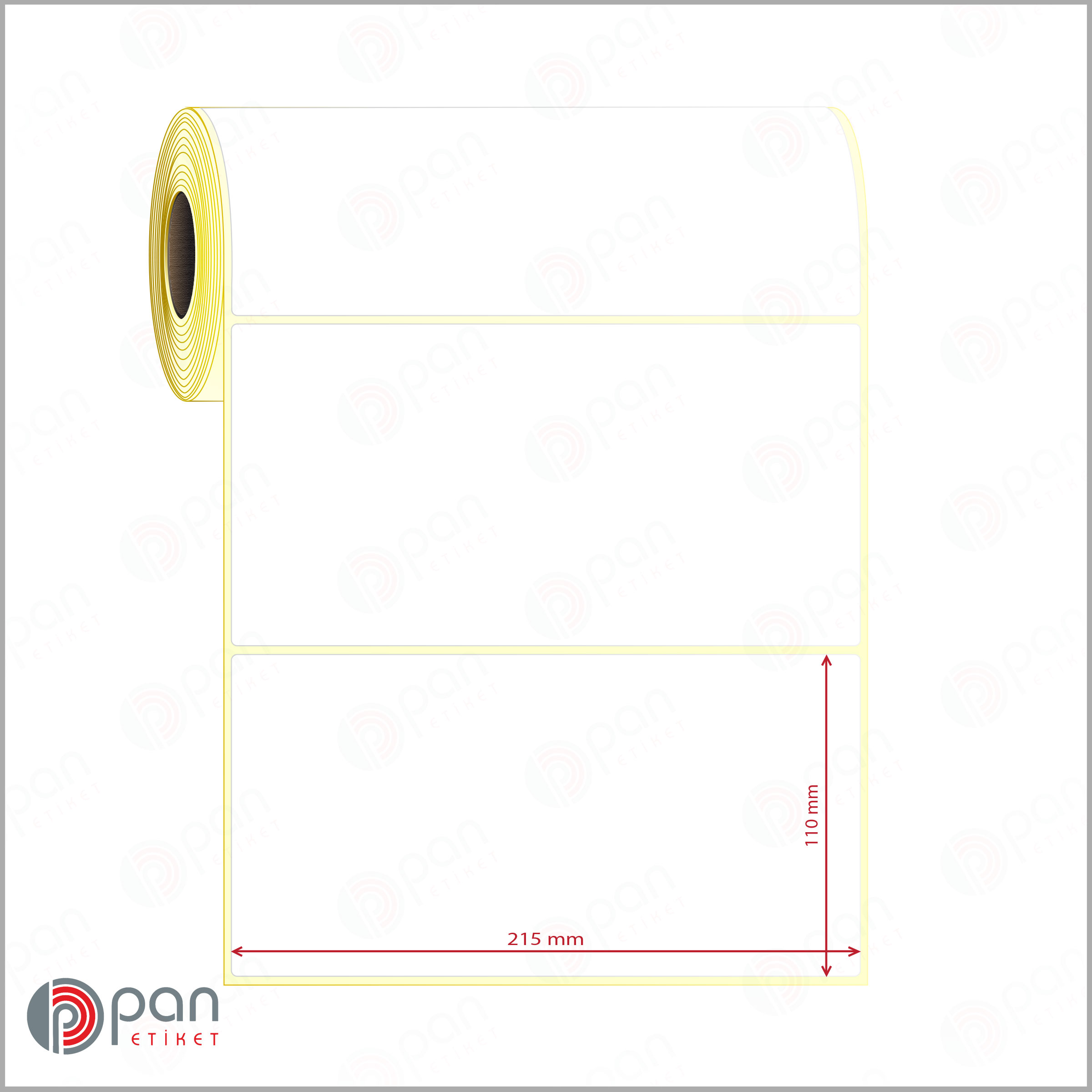 215x110 mm Rulo Yapışkanlı Etiket Fiyatı (Sarı Pergamin) 215x110 Etiket - Görsel 1