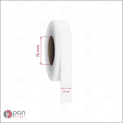 25 mm X 100 mt Şerit (Sürekli Form) Mat PP / Kuşe Dufold (İnkjet) Epson Etiketi