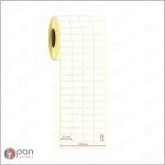 25x12 4 'lü Bitişik Etiket