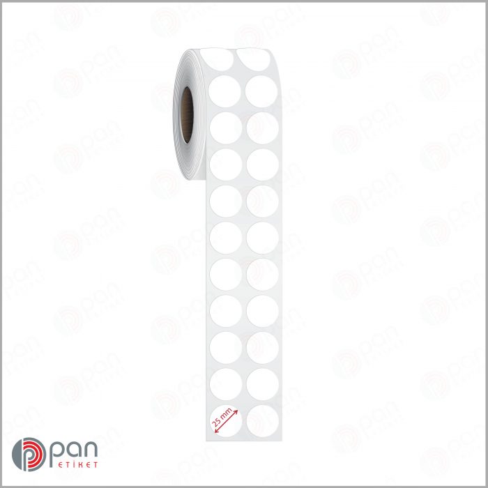 25x25 Çap 2 'li Yanyana Etiket - Görsel 2