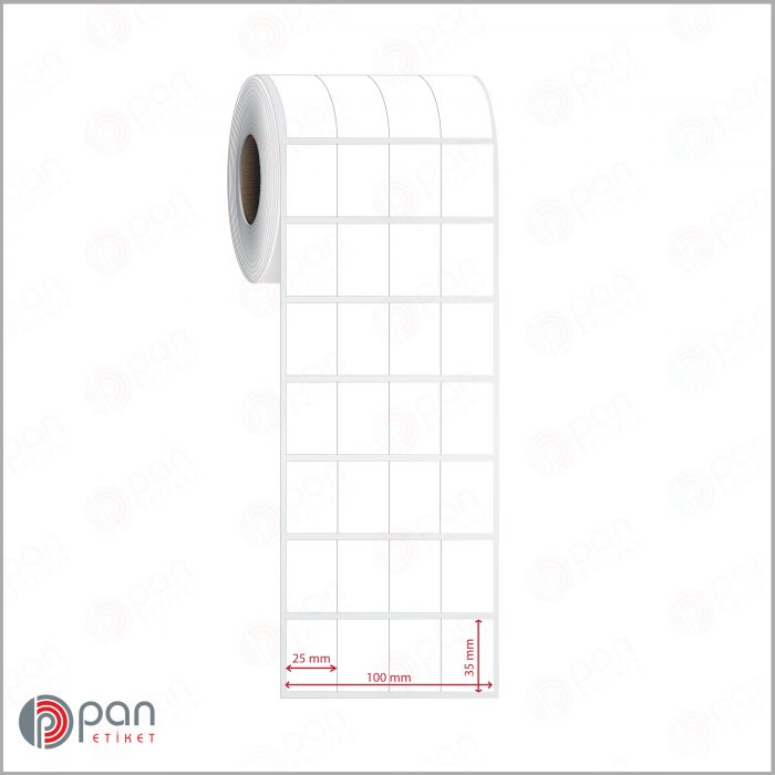 25x35 4 'lü Bitişik Etiket - Görsel 2