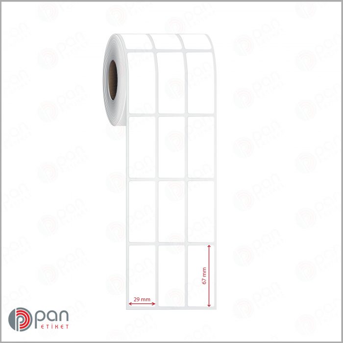 29x67 3 'lü Yanyana Etiket - Görsel 2