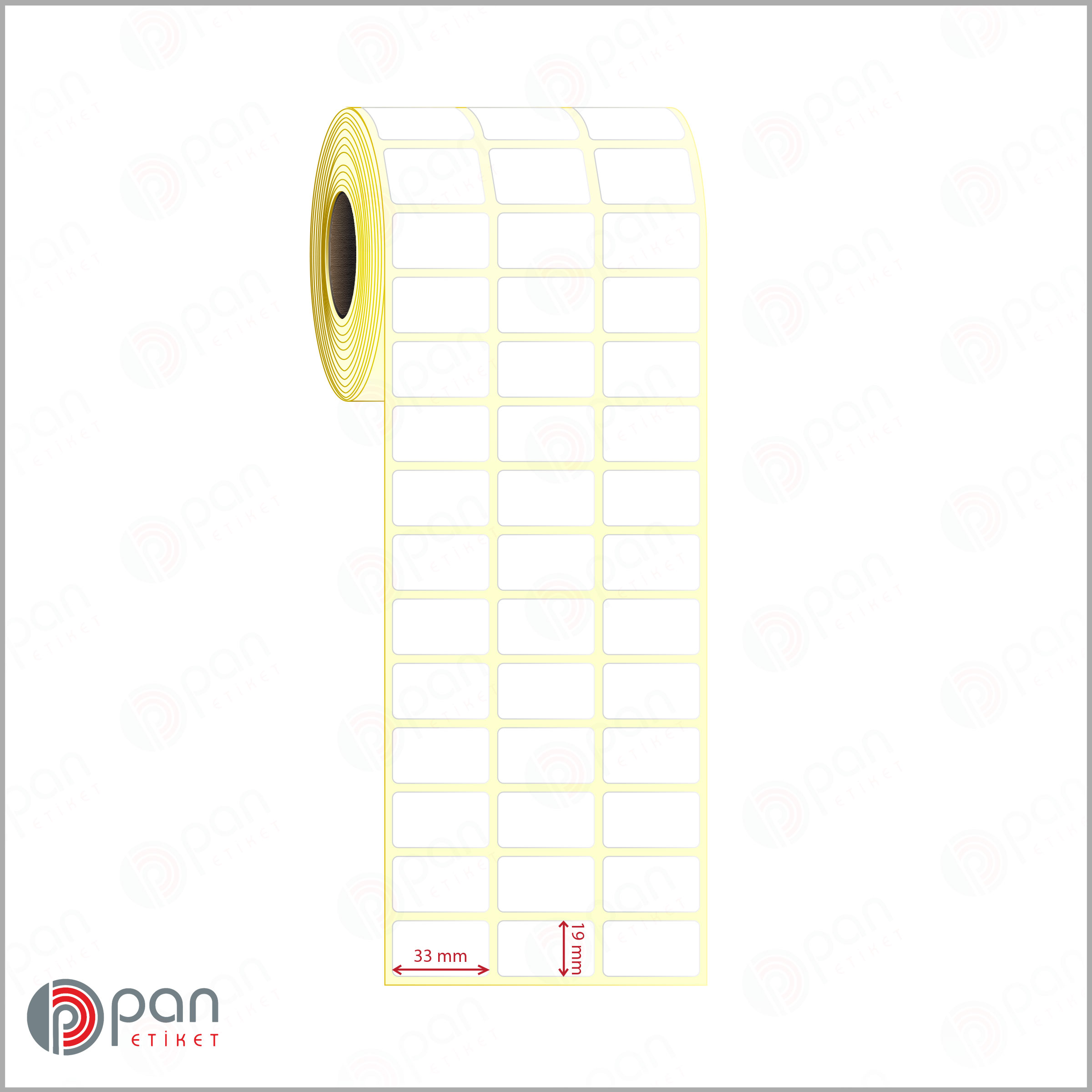 33x19 mm 3 'lü Yanyana Rulo Yapışkanlı Etiket Fiyatı (Sarı Pergamin) 33x19 3 'lü Yanyana Etiket - Görsel 1