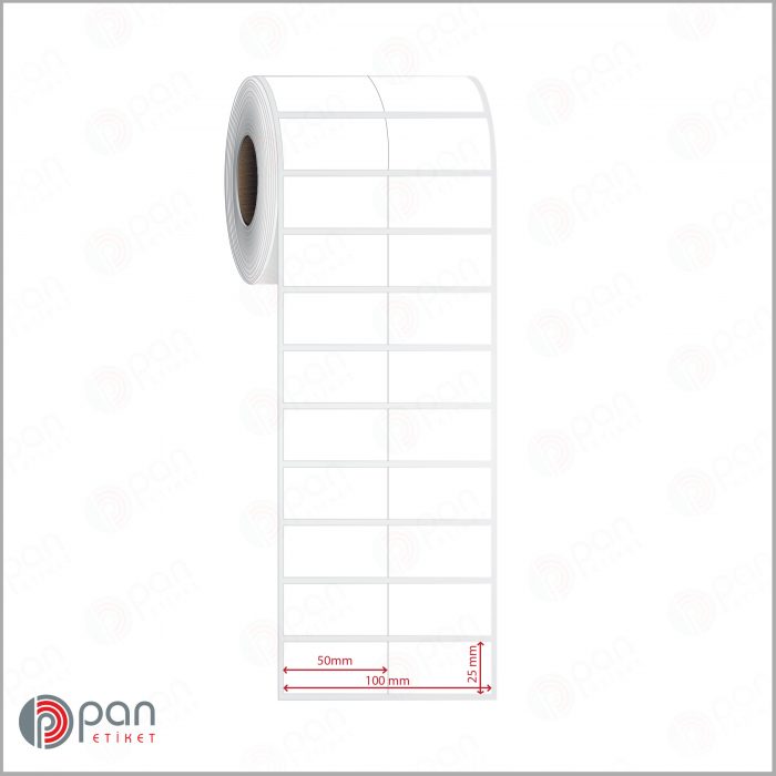 50x25 Etiket 2 'li Bitişik - Görsel 2