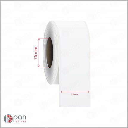 75 mm X 100 mt Şerit (Sürekli Form) Mat PP / Kuşe Dufold (İnkjet) Epson Etiketi