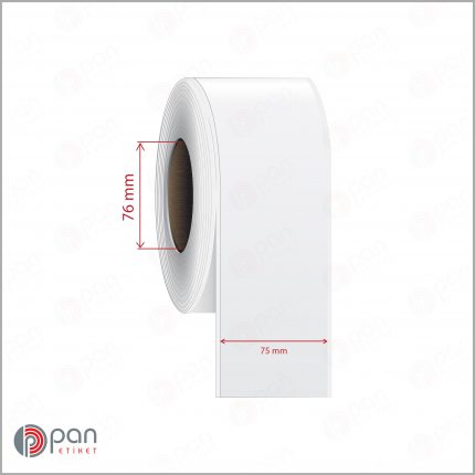 75 mm X 100 mt Şerit (Sürekli Form) Parlak PP / Kuşe Dufold (İnkjet) Epson Etiketi